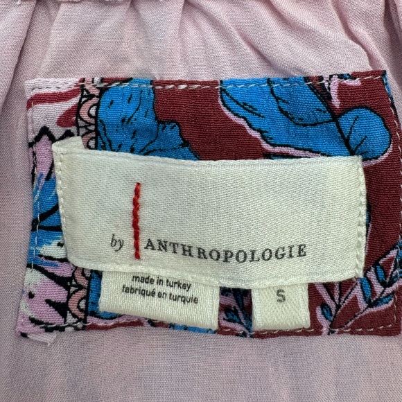 Anthropologie Robin Tiered Mini Dress Boho Floral Boho Floral - Pink Blue -Small - Picture 10 of 12